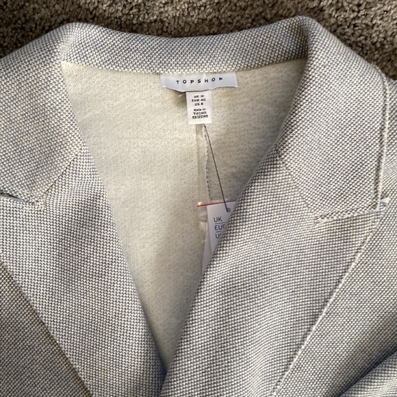Topshop NWT Super Soft small pattern Blazer Size US 8/UK 12 - Picture 2 of 7